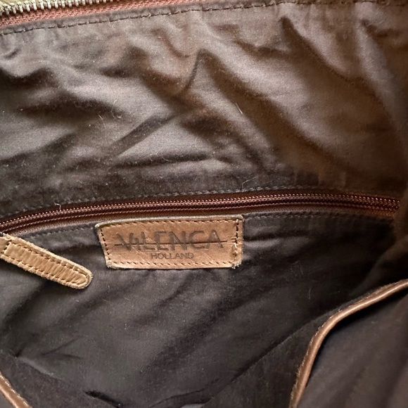 Vilenca Holland Leather Woven Shoulder Bag Adjustable Strap Tote - Picture 7 of 7